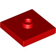 [New] Plate, Modified 2 x 2 with Groove and 1 Stud in Center (Jumper), Red. /Lego. Parts. 87580